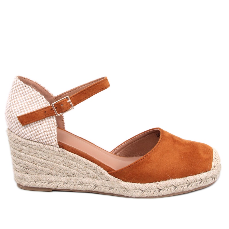Platten Camel wedge espadriller brun