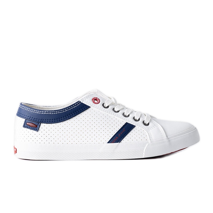 Vita Cross Jeans sneakers för män