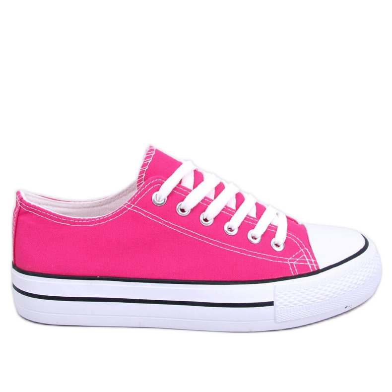 Klassiska damsneakers Fargis Fuchsia rosa