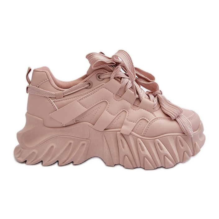 Sneakers för kvinnor på en tjock sula, rosa Ellerai