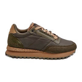 Herrsneakers Memory Foam System Big Star NN174325 Khaki grön