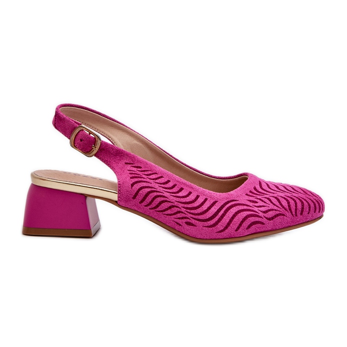 Fuchsia Block Heel Pumps Gemifa rosa