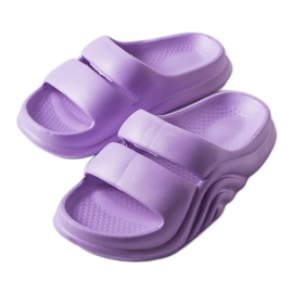 Geneve lila gummiflip-flops purpur