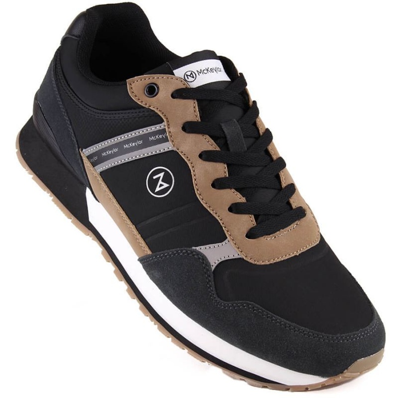 McKeylor JAN289A sportskor i läder, svarta
