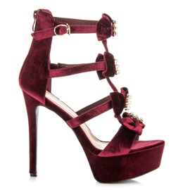 Vices Sandaler på plattformen röd