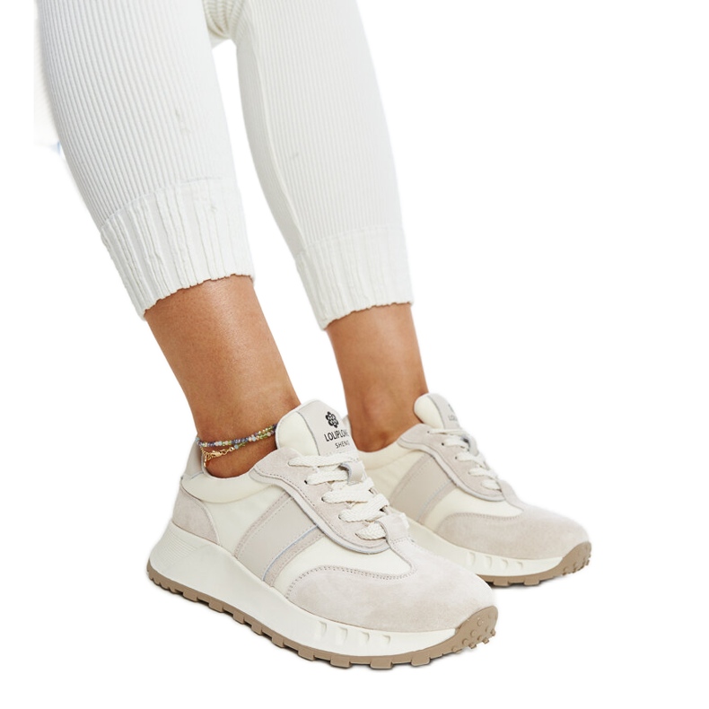 Gråa läder sneakers från Nahas