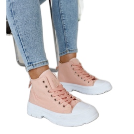 Höga rosa massiva Alhandra sneakers