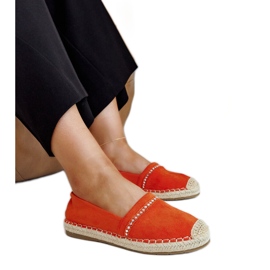 Orange espadrillor med Abia strass