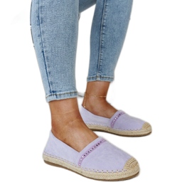 Lila espadrillor med Abia strass purpur