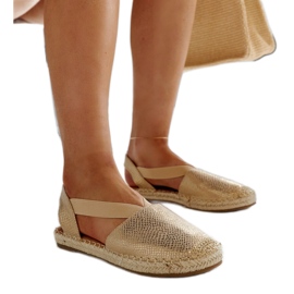 Beige espadrillor med öppen klack Tharna