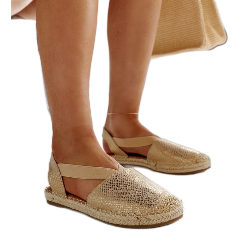 Beige espadrillor med öppen klack Tharna