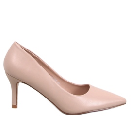 Lauryn Beige pumps med låg klack
