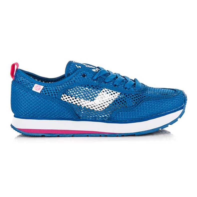 Kylie Mesh sportskor vit blå rosa