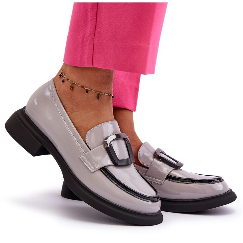 Vinceza Lackmockasiner för kvinnor Grå Fidodia