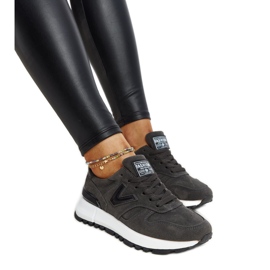 Mörkgrå sneakers med tjockare Olonio-sula