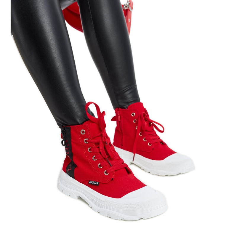 Yorda höga röda sneakers