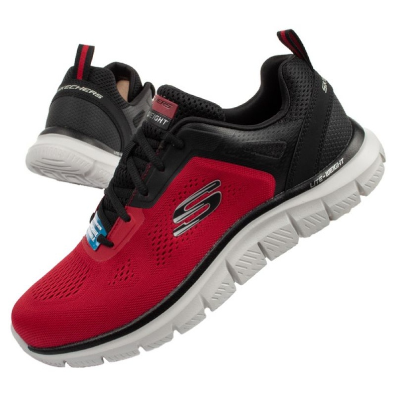 Skechers Track 232698/RDBK skor röd