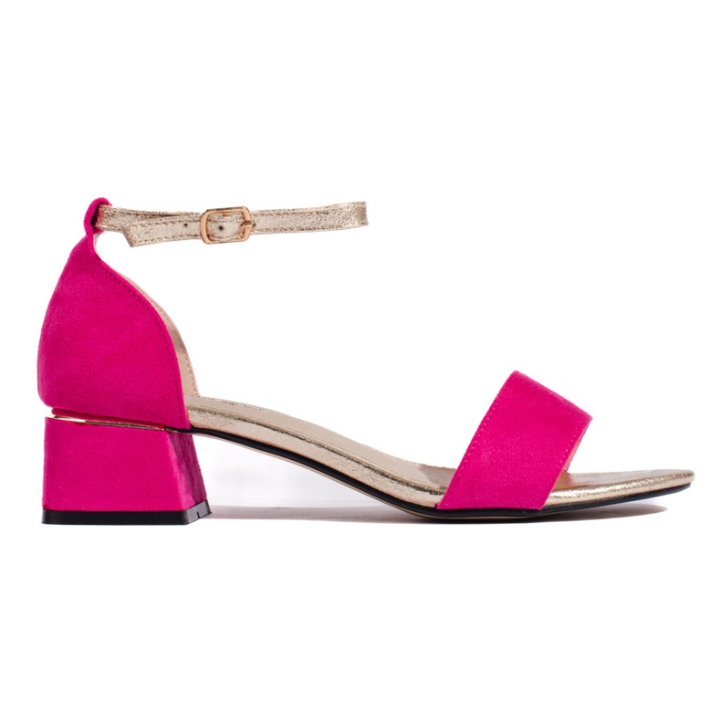 Goodin Fuchsia högklackade sandaler för kvinnor rosa