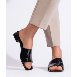 Goodin Klassiska svarta högklackade mulor för kvinnor