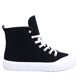 Rogers Black canvas high-top sneakers svart