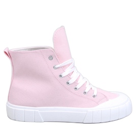 Rogers Pink canvas high-top sneakers rosa