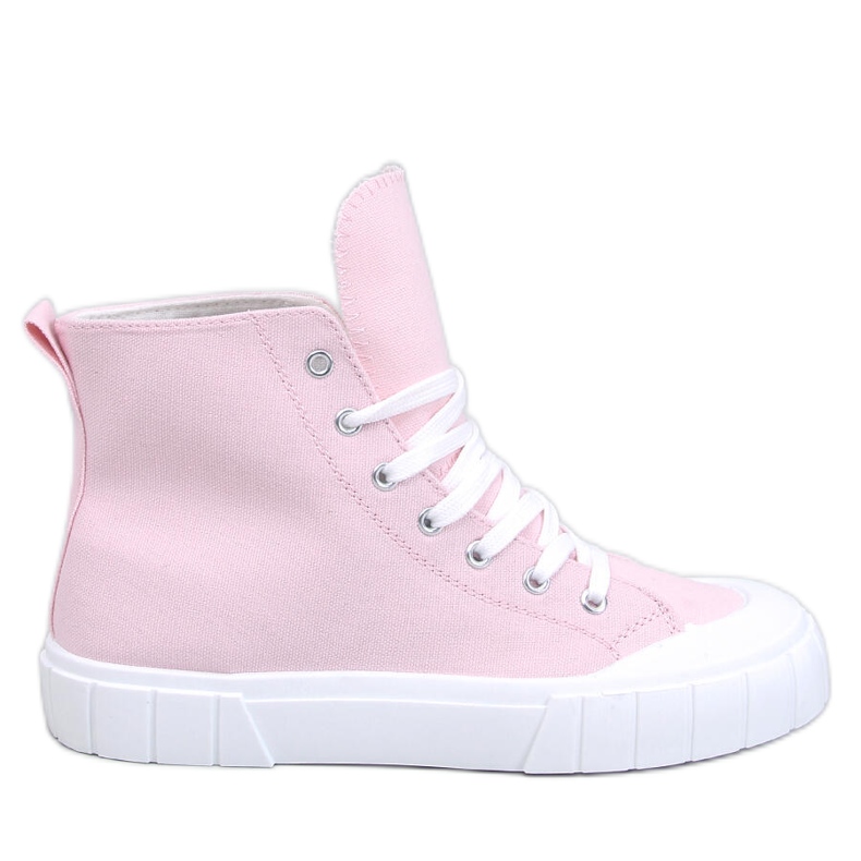 Rogers Pink canvas high-top sneakers rosa
