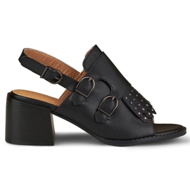 La.Fi Svarta sandaler med nitar