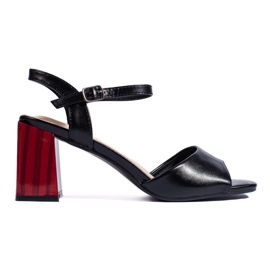 Goodin Eleganta svarta högklackade damsandaler