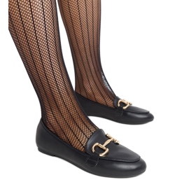 Svarta Tanja-mockasiner med spänne