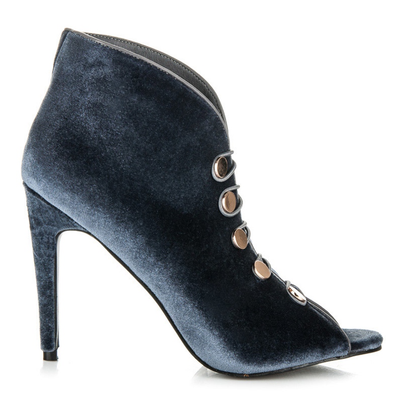 Vices Velourstövlar med öppen tå grå