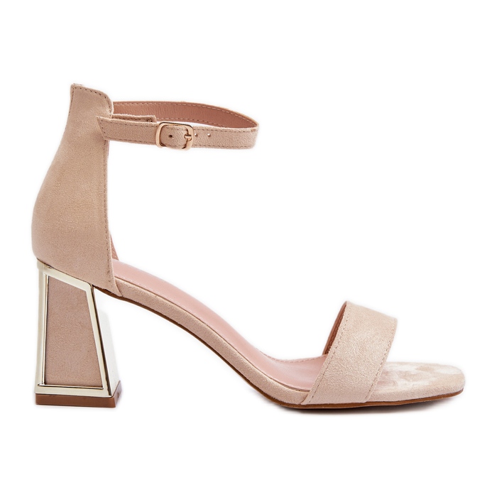 Mockasandaler på högklackat Beige Pholia