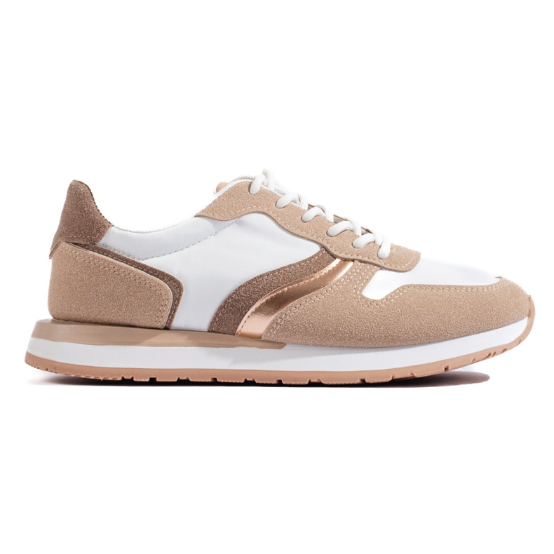 Beige sportskor för kvinnor