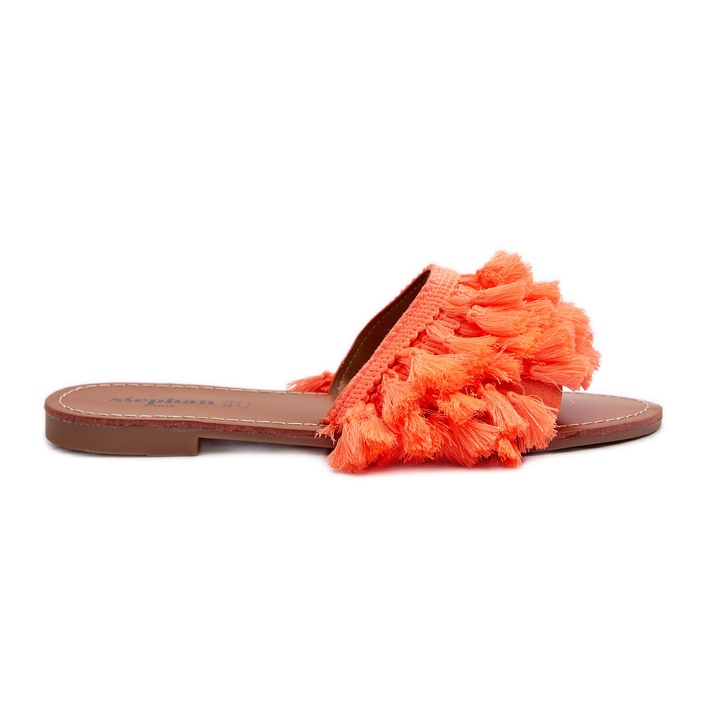 Platta flip-flops damer, orange Rialle