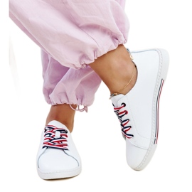 Vinceza vita läder sneakers