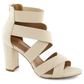 EVento W EVE443B sandaler med klack, beige
