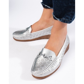 Silvermockasiner för kvinnor
