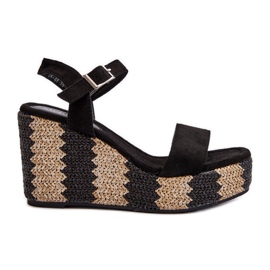 Damsandaler med fläta, svart Reviala