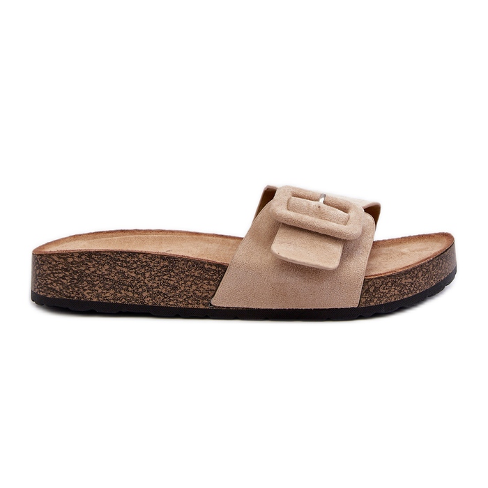 Damflip-flops med spänne Eco Mocka Beige Laeltia