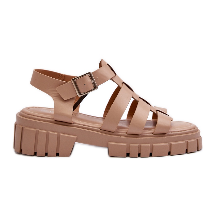 Romerska sandaler för kvinnor Beige Rosarose