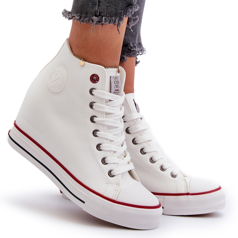 Wedge Sneakers för kvinnor Cross Jeans NN2R4004 Vit