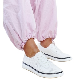 Vita och svarta genombrutna Biserka sneakers