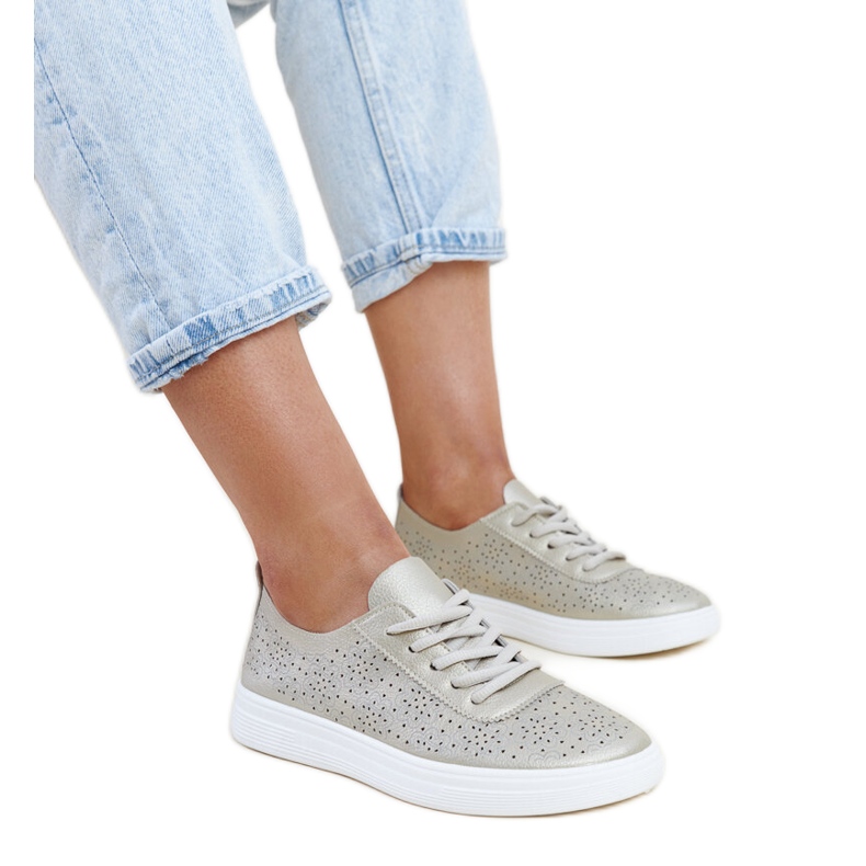 Guld Whitley eco läder sneakers gyllene