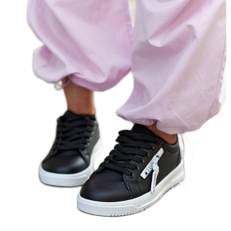 Svarta Brecht eco läder sneakers