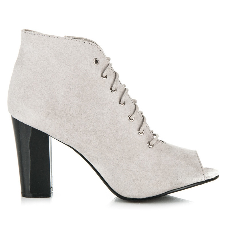 Vinceza Knutna stövlar med öppen tå grå