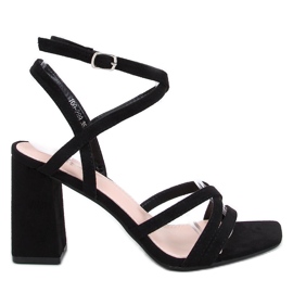 Divoi Svarta högklackade sandaler