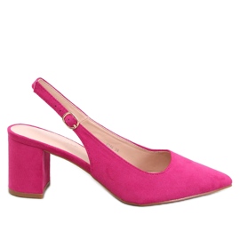 Soheil Fuchsia pumps med öppen häl rosa