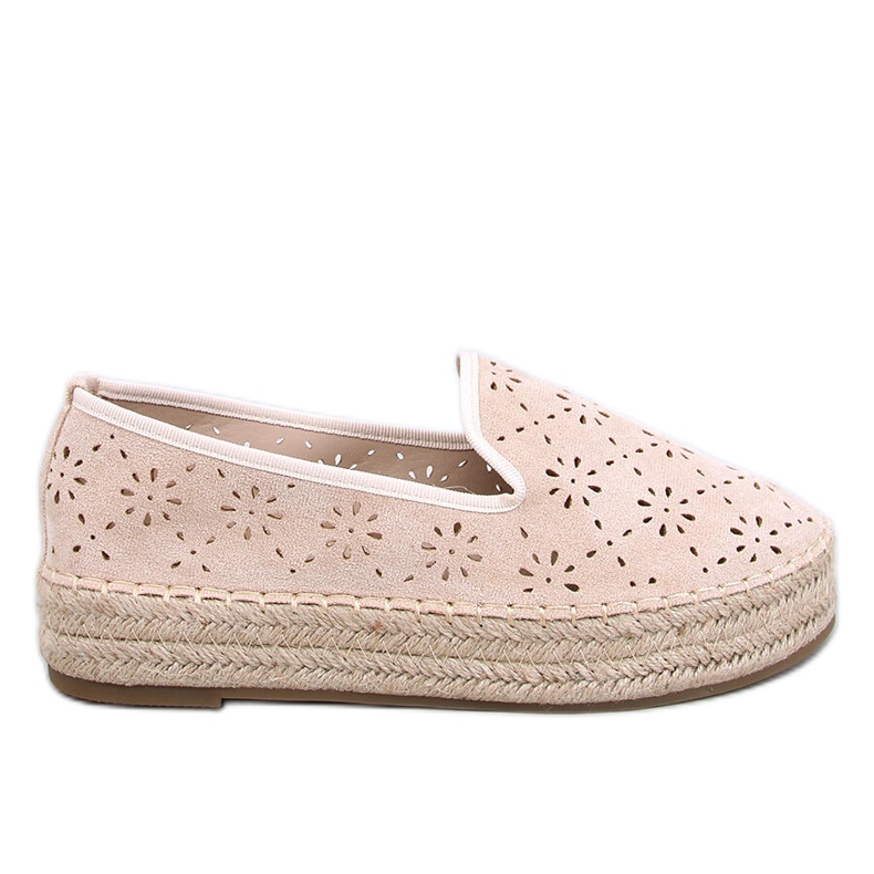 Rigois Beige genombrutna espadrillor