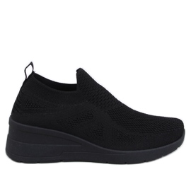 Bayol Black sock wedge sneakers svart