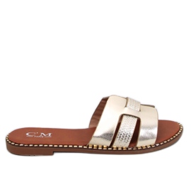 Eleganta Dalmasi Gold flipflops för kvinnor gyllene