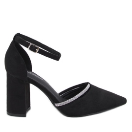 Ayari Black pumps med hög klack med remmar svart